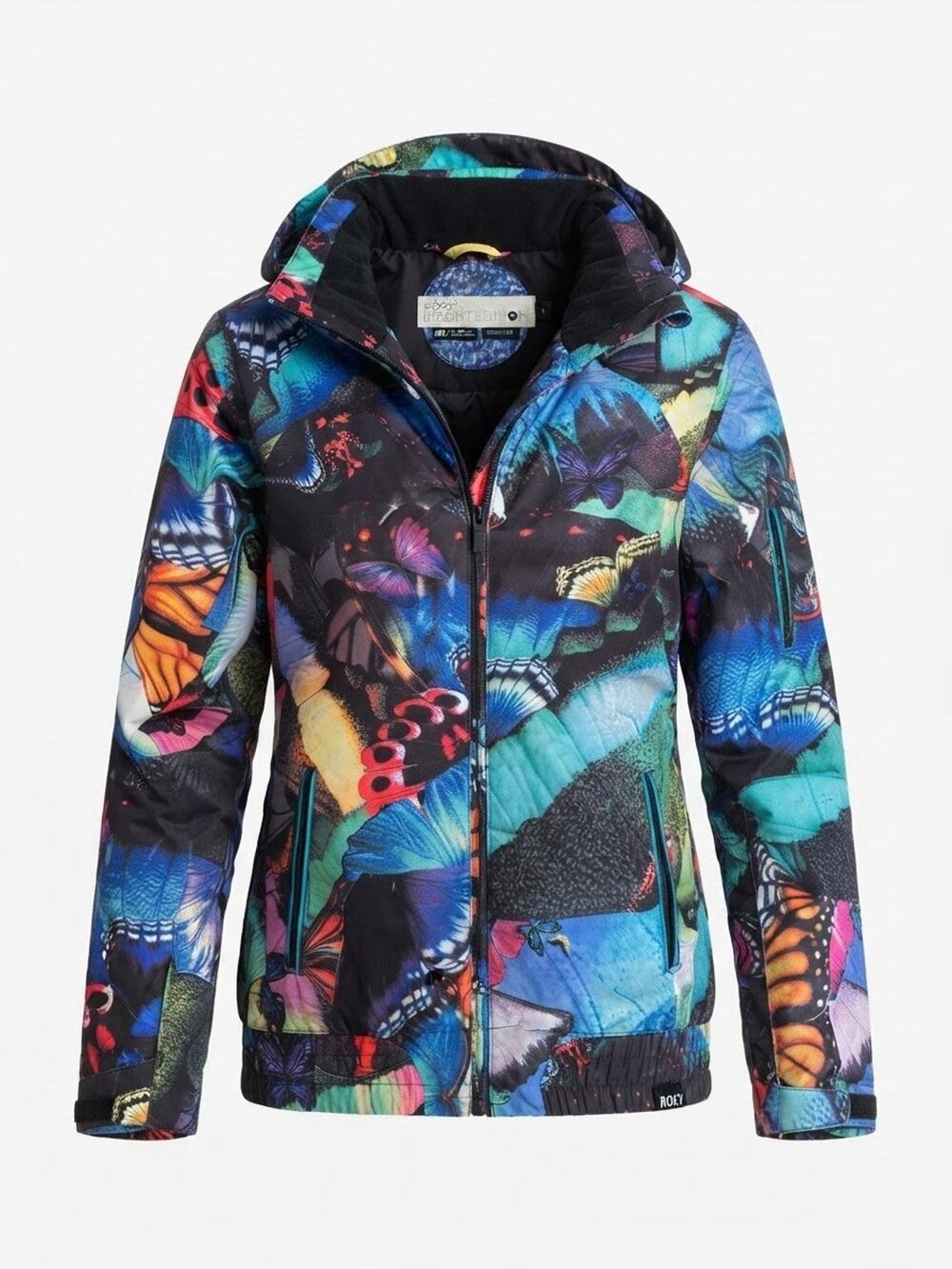 Roxy Bright Edition Ski Snowboard Jacket Women's L Colorful Butterfly Print 10K